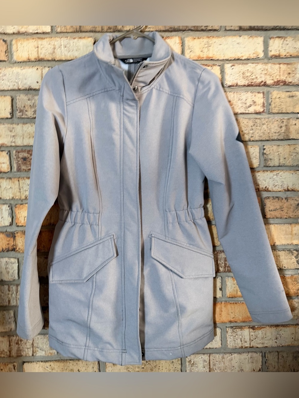 North Face grey jacket Xs PTP 16”